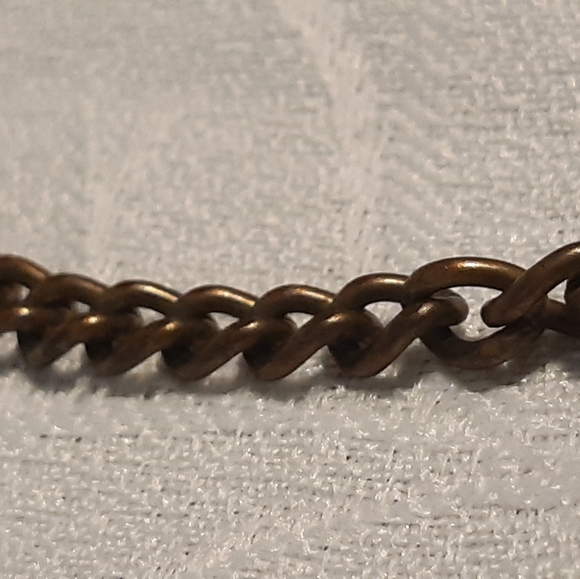 VTG,Bronze Floral 3D Necklace, With Rhinestones, - Picture 4 of 10